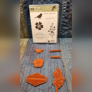 Stampin Up Rubber Stamp Set ( BLOOMING MEADOWS )